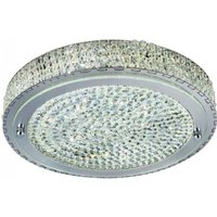 Searchlight 2713CC Vesta LED Flush Ceiling Light In Chrome With Crystal Center Decoration - Dia:300mm