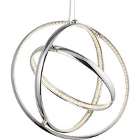 Searchlight 5013-3CC Rings Three Light Ceiling Pendant Light In Chrome With Crystal Glass