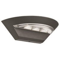 Searchlight 5122GY LED Semi Circle Outdoor Wall Light In Dark Grey