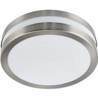 Searchlight 2641-28 Flush Round Outdoor Ceiling Light In Stainless Steel With Polycarbonate Diffuser