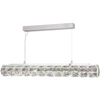Searchlight 5861CC Remy Linear Ceiling Pendant Light In Chrome And Crystal Glass