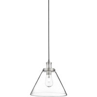 Searchlight 3228SS Pyramid 1 Light Ceiling Pendant Light In Satin Silver