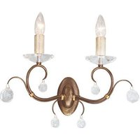 Elstead LUN2 Bronze Lunetta crystal wall light