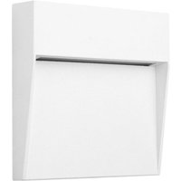 Mantra Fusion M7012 Baker 1 Light Outdoor Small Square 3 Watt, 150 Lumen Wall Light In Sand White