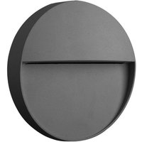 Mantra M7013 Baker 1 Light Outdoor Small Round 3 Watt, 155 Lumen Wall Light In Anthracite