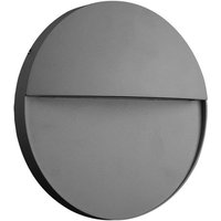 Mantra Fusion M7017 Baker 1 Light Outdoor Small Round 6 Watt, 275 Lumen Wall Light In Anthracite