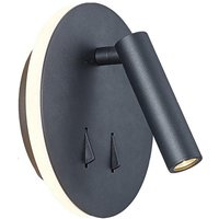Mantra M6083 Cayman 2 Light LED Wall And Reading Light In Sand Black