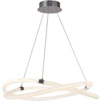 Mantra M6607 Infinity II LED Ceiling Pendant Light In Polished Chrome And Opal White - Dia: 730mm