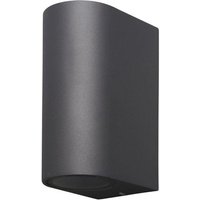 Mantra M6510 Kandanchu 2 Light Curved Outdoor Wall Light In Anthracite - H: 150mm