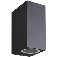 Mantra M7037 Kandanchu 2 Light Square Outdoor Wall Light In Sand Black - H: 150mm