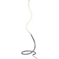Mantra M6605 Nur II 20 Watt Dimmable Floor Light In Silver/Frosted White And Polished Chrome