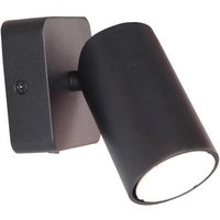 Mantra M6714 Sal 1 Light Switched Wall Spotlight In Matt Black