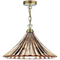 Dar ARD866 Ardeche Amber Glass Pendant