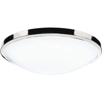 DOV5250 Dover Acrylic Round Flush Light in Polished Chrome