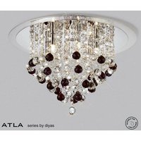 IL30009BL Black 6 Light Ceiling Light