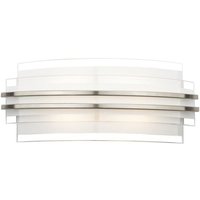 Dar SEC372 Sector LED Large Contemporary Wall Light Opal Glass