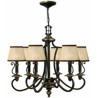 HK/PLYMOUTH6 6 Light Vintage Chandelier in Olde Bronze