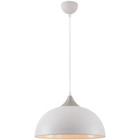Tetbury 1 Light Ceiling Pendant In Sand White, Satin Nickel And White