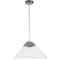 Ewen 1 Light Large Ceiling Pendant In Polished Chrome - Length: 300mm