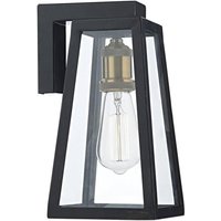 Dar DUV1522 Duval 1 Light Matt Black Outdoor Wall Light IP43