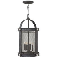 HK/HOLDEN4 DZ Holden 4 Light Aged Zinc Lantern Pendant Chandelier