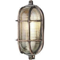 David Hunt Lighting ADM5264 Admiral 1 Light Small Oval Wall Light In Antique Copper