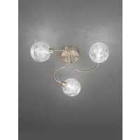 F2328/3 Bronze 3 Light Spun Ceiling Light with Spun Glass Shades