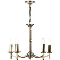 Dar AMB0575 Ambassador 5 Light Dual Mount Ceiling Pendant