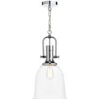 Dar NOL0108 Nolan Clear Glass Ceiling Pendant