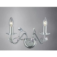 Diyas IL31212 Willow Wall Light in Polished Chrome Finish