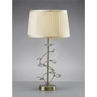 Diyas IL31220 Willow Single Table Lamp in Antique Brass Finish