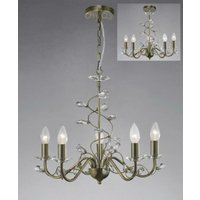 Diyas IL31225 Willow Ceiling Pendant Light in Antique Brass
