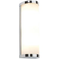 39363 Ice Double Bathroom Chrome and White Glass Wall Light