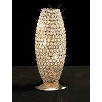 Diyas IL30766 Kos Crystal Table Lamp in French Gold Finish