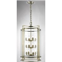 Diyas IL31095 Eaton 12 Light Ceiling Pendant Light in Antique Brass