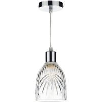 Dar Wisebuys MOT6508 Motif Non Electric Clear Cut Glass Shade
