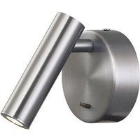 Mantra M6076 Prea 1 Light Switched Wall Light In Satin Nickel