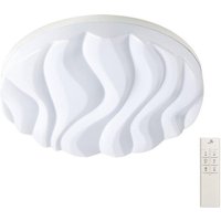 Mantra M5040R Arena Large LED Round Flush Ceiling Light In White With Remote Control
