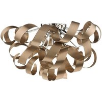 Dar RAW0564 Rawley 5 Light Brushed Satin Copper Ceiling Light Fitting