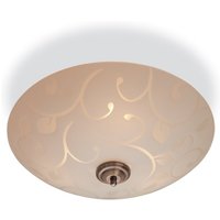 Firstlight 8317 Sadie 3 Light Flush Ceiling Light with Patterned Glass