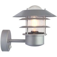 Elstead HELSINGOR PIR Helsingor 1 Light PIR Wall Lantern Light In Silver