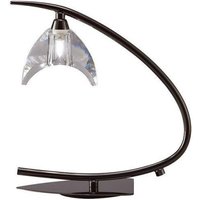 Mantra M1458BC Eclipse 1 Light Small Table Lamp In Black Chrome - H: 290mm