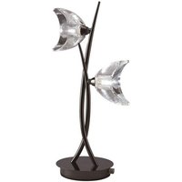 Mantra M1460BC Eclipse 2 Light Table Lamp In Black Chrome