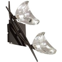 Mantra M1462BC/S Eclipse 2 Light Switched Wall Light In Black Chrome
