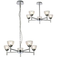 Avalon 5 Light Pendant/Semi Flush Ceiling Light In Chrome