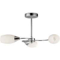 Denia 3 Light Semi Flush Ceiling Light In Chrome