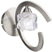 Mantra M1855/S Ice 1 Light Switched Wall Light In Satin Nickel