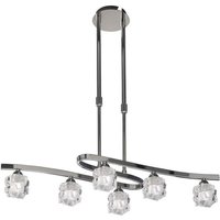 Mantra M1841 Ice 6 Light Telescopic Convertible Ceiling Light In Chrome