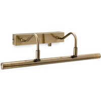 Firstlight 4893AB Dimmable LED Picture Light In Antique Brass - Width: 455mm