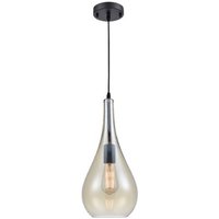 PH188 Ceiling Pendant In Pale Amber Glass